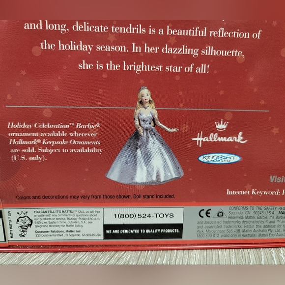 2001 Special Edition Holiday Celebration Barbie - Picture 7 of 15